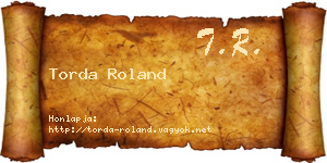 Torda Roland névjegykártya