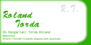 roland torda business card